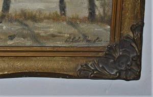 Niet of onleesbaar gesigneerd - Bosscheweg, Helvoirt, N-Brabant - olieverf uit 1942 kopen? Bied vanaf 10!