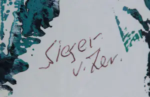 Fred Sieger - Gemengde techniek op papier, Visions of my garden - Ingelijst kopen? Bied vanaf 80!