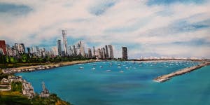 Niet of onleesbaar gesigneerd - Stad aan baai kopen? Bied vanaf 10!