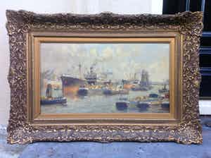 J. van Delden - C2051 - Rotterdamse Haven verkocht voor € 150!