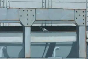 Kees Balvers - Acryl op doek, Verboden toegang - Ingelijst kopen? Bied vanaf 150!