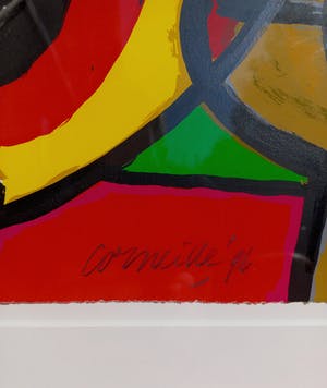 Corneille - Le damier amoureux, zeefdruk (netjes ingelijst, groot!) kopen? Bied vanaf 495!