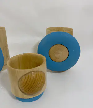 Yvonne van Van Rosse - Zes houten objecten – functionele sculpturen kopen? Bied vanaf 75!