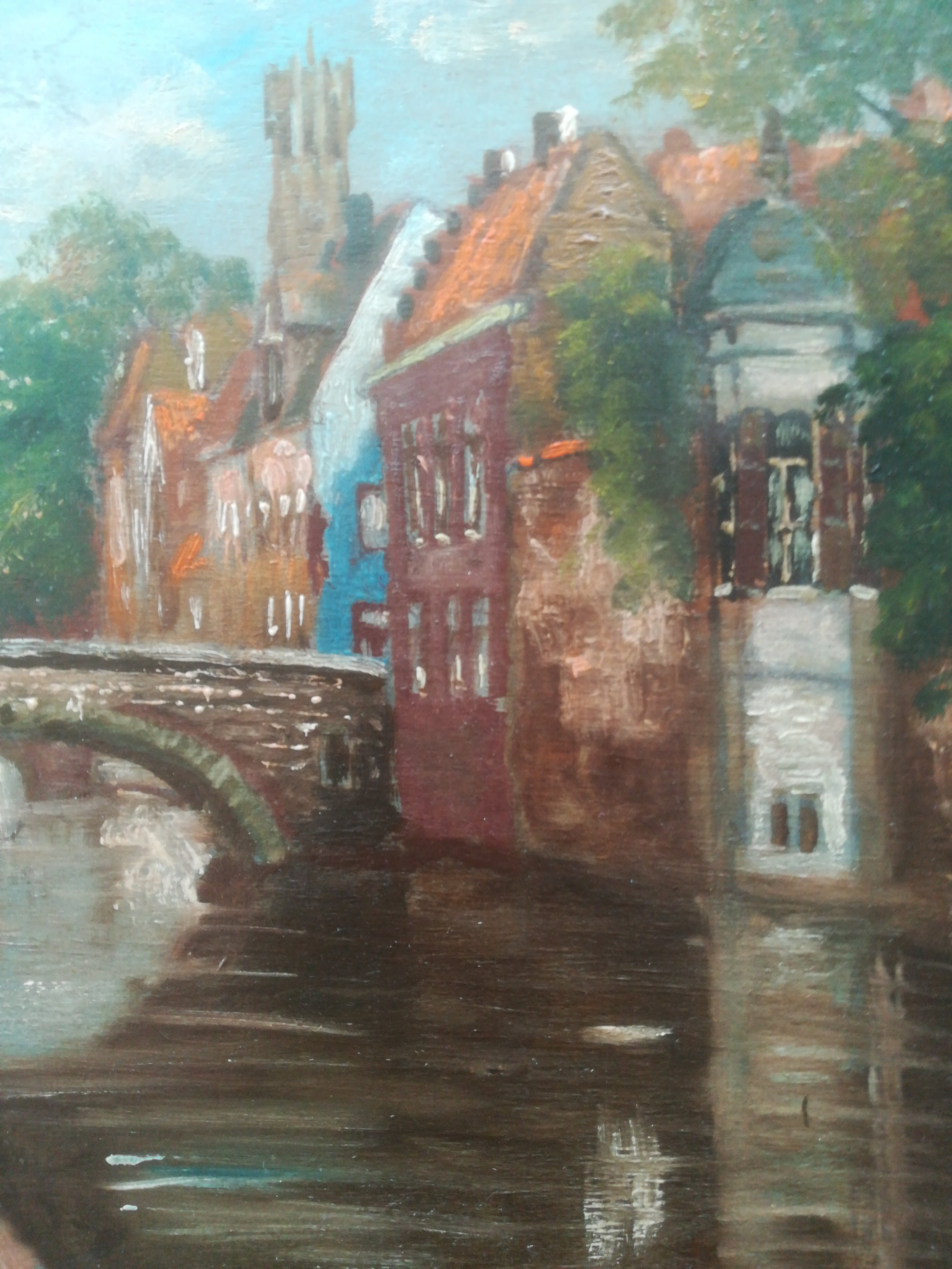 Niet of onleesbaar gesigneerd - Brugge - Uitzicht op kade en brug - Belgische School kopen? Bied vanaf 1!