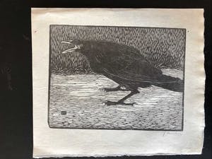 Jan Mankes - Houtsnede Zwarte Kraai - Gesigneerd - 1918 kopen? Bied vanaf 455!