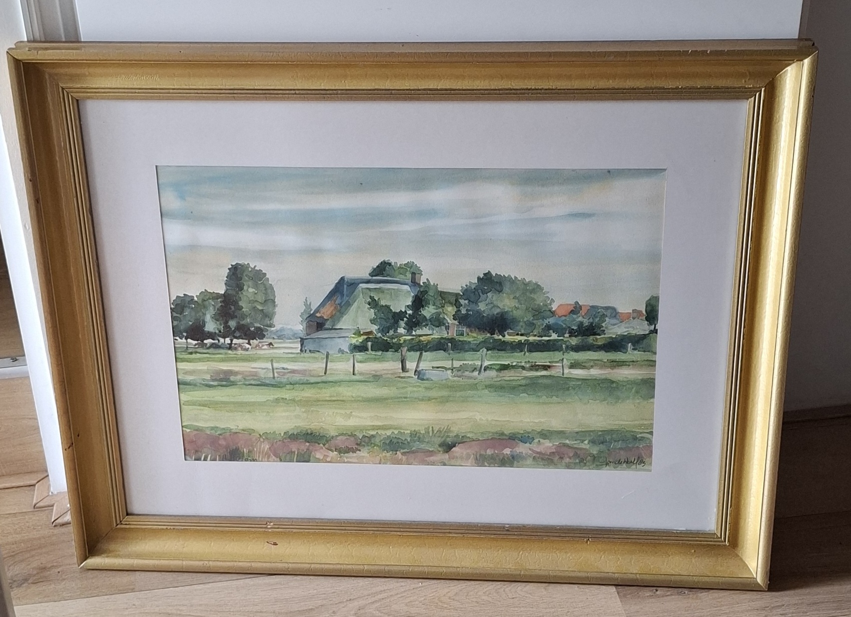 Buy Jan de Wolf - Origineel aquarel Landschap, handgesigneerd? Bid from 30!
