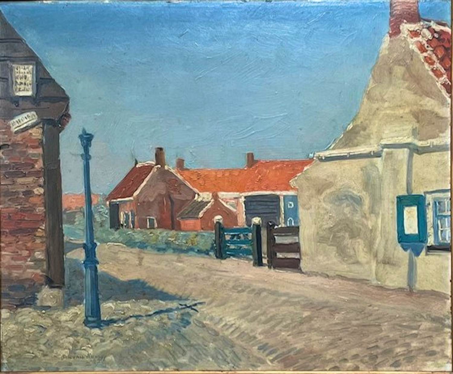 Jan van Anrooy - Dorpsgezicht ( Zeeland ? ) - Olieverf kopen? Bied vanaf 149!