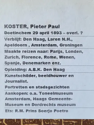 Pieter Paul Koster - Raden Mas Soerjo Poetro. kaufen? Bieten Sie von 55!