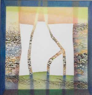 Ank Overweel - Surrealistisch werk van een vierkant tussen stenen verkocht voor € 49!