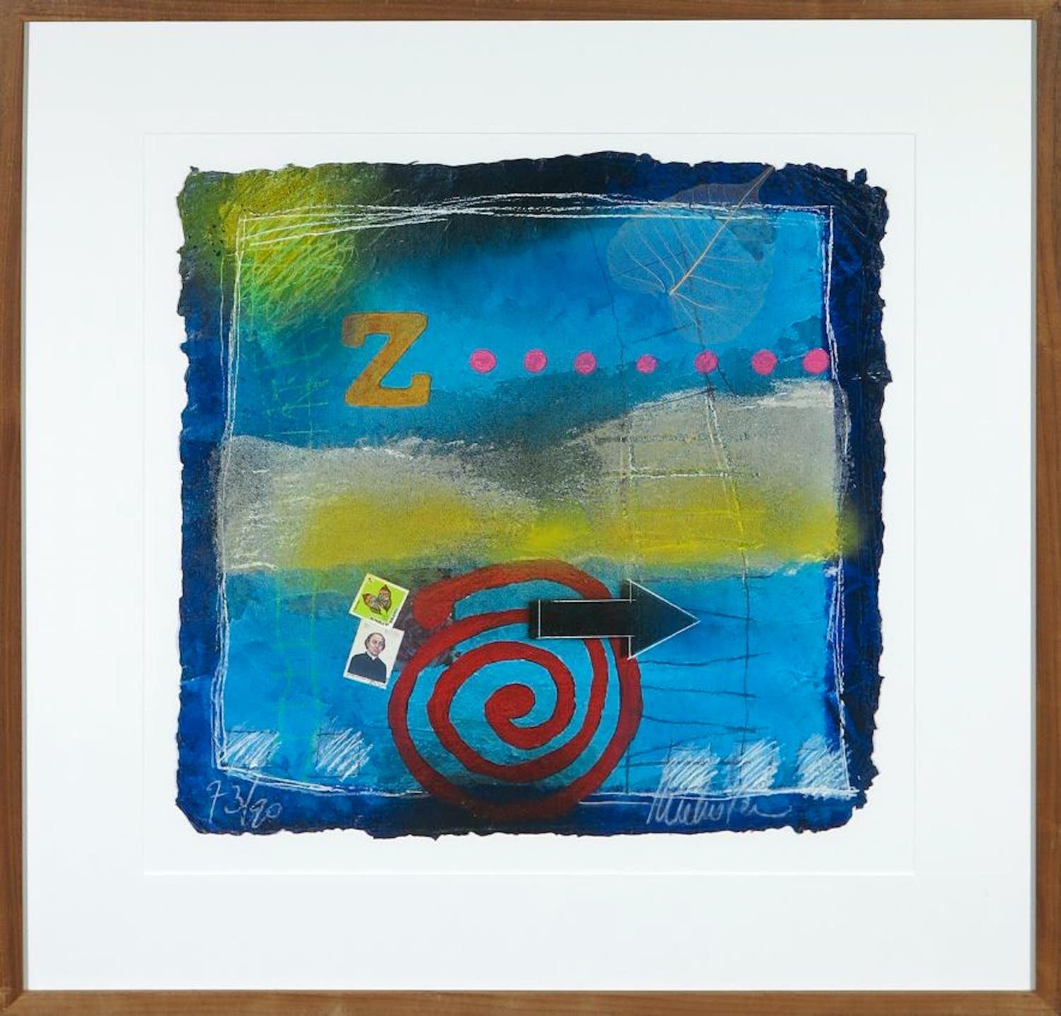 Theo Koster - Zeefdruk en collage, Zonder titel 8 - Ingelijst kopen? Bied vanaf 35!