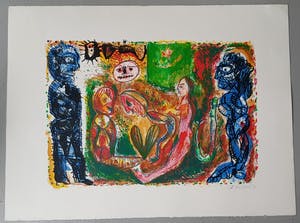 Rik van Iersel - Nachtelijke ontmoeting, kleurenlitho kopen? Bied vanaf 25!