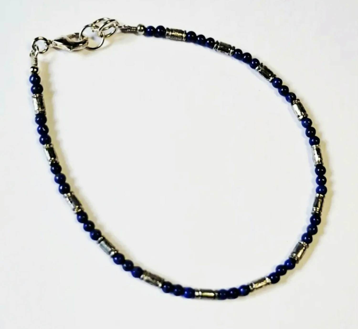 Nieuwe zilveren Armband van lapis lazuli kopen? Bied vanaf 70!