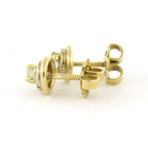 14k geel gouden solitair oorknoppen met briljant geslepen diamant tot. 0,30ct kopen? Bied vanaf 410!