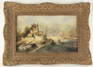 Niet of onleesbaar gesigneerd - Winterlandschap kopen? Bied vanaf 1!