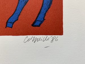 Corneille - kleurenzeefdruk - 'Le cheval bleu en été' - 1986 kopen? Bied vanaf 300!