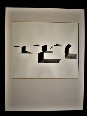 Joop Vegter - Hoogwaardige minimalistische Mezzotint "Dozen" oplage 25 ex. gesigneerd kopen? Bied vanaf 10!