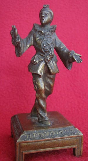 Brons (Onbekend) - Harlekijn uit Comedia dell'arte. kopen? Bied vanaf 65!