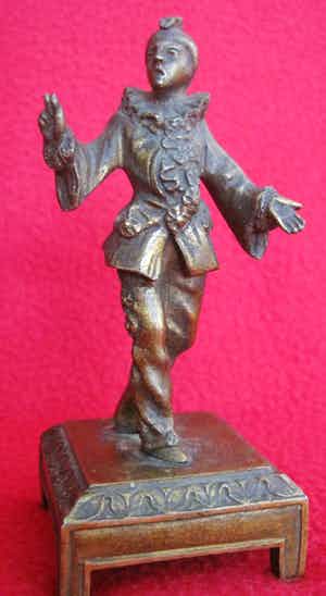 Brons (Onbekend) - Harlekijn uit Comedia dell'arte. verkocht voor € 65!