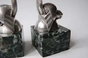 Gaston Rischmann - Art deco boeksteunen - kubistische vogels kopen? Bied vanaf 650!