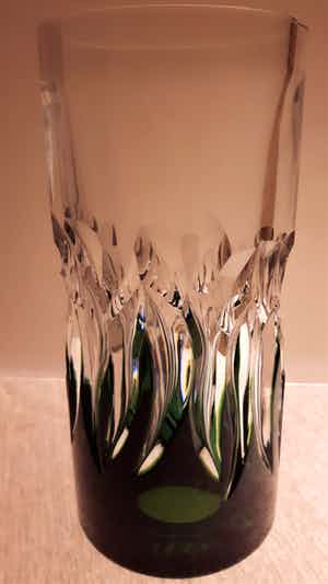 Peill & Putzler - Cilindrische handgeslepen vaas van loodkristal verkocht voor € 20!