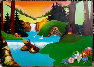 Harold Linker - Landescape 2, olieverf op doek (zeer groot!) kopen? Bied vanaf 1!