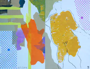 Philip Vencken - Collage op papier, Lot van drie werken kopen? Bied vanaf 35!