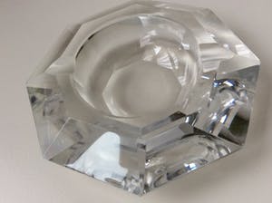 Val-Saint-Lambert - Octagonale kristallen asbak - gesigneerd kopen? Bied vanaf 20!