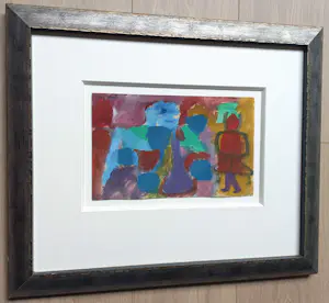 Eugène Brands - Kind in een tuin (1956), geverniste gouache (zeer mooi ingelijst) kaufen? Bieten Sie von 1000!