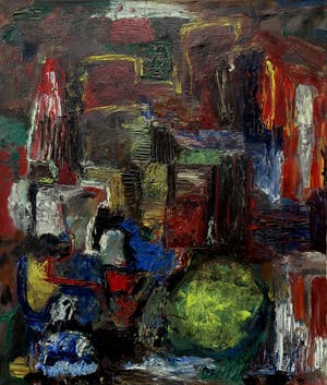 Niet of onleesbaar gesigneerd - Willem Breuker ? Olieverf op doek, Abstracte compositie kopen? Bied vanaf 1!