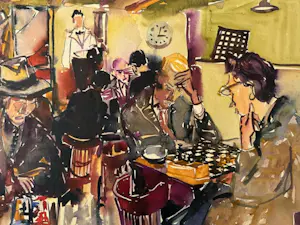 Visser Sjoerd - Schakers in café kopen? Bied vanaf 75!