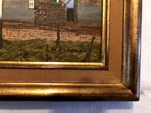 L. De Bruijn - Boerderij met put - Olieverf op doek, Ingelijst kopen? Bied vanaf 40!