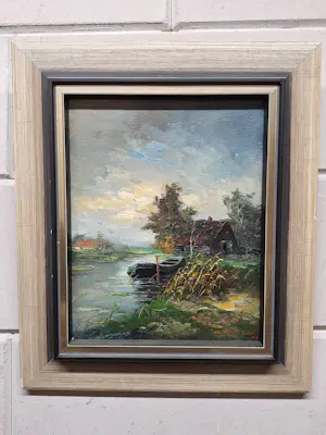 Gerardus Johannes Ernens - Hollands Polder Landschap kopen? Bied vanaf 75!