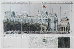 Christo - Handgesigneerd exemplaar Wrapped Reichstag Project for Berlin - Ingelijst kopen? Bied vanaf 1!
