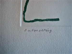 Harrie Gerritz - Kleine oplage (35) en handgekleurde ETS "ontmoeting" 1988 - potloodgesigneerd kopen? Bied vanaf 37!