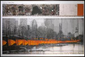 Christo - Handgesigneerd exemplaar The Gates - Ingelijst (Groot) verkocht voor € 1!