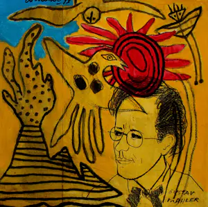 Corneille - Gemengde techniek en houtskool: Gustav Mahler, 1993 + handges.teksten + foto's kopen? Bied vanaf 1000!