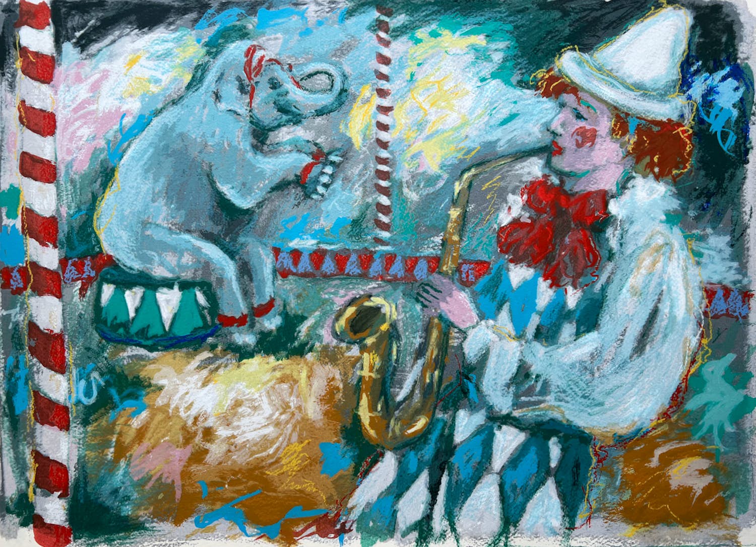 Annemarie de Groot - handgesigneerde zeefdruk | 'Circus' | 1993 kopen? Bied vanaf 1!