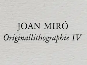 Joan Miro - "Litografía original IV" 1970. Werkverzeichnis Cramer 160; Mourlot 860 kopen? Bied vanaf 95!