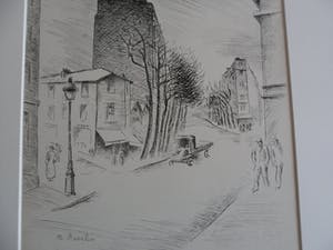 Maurice Asselin - 2 Etsen. titel, "Belleville à vol d'âme". kopen? Bied vanaf 20!