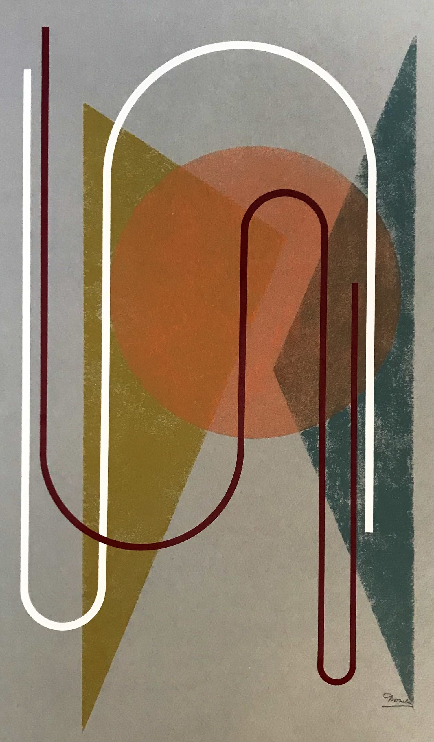 Cesar Domela - Geometrische abstractie - Kleurenlitho - 66x50cm - Gesigneerd - 19/100 verkocht voor € 125!