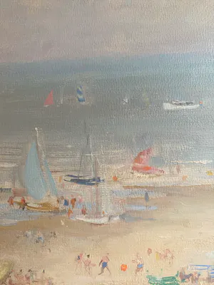 Frida Holleman - Zonnige dag op het strand van Scheveningen kopen? Bied vanaf 1400!