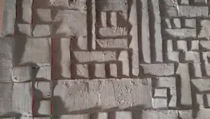 Gerrit Bas - Reliëfwerk in wit-grijs en helder rood, 'Het afscheid komt er alweer aan...' kopen? Bied vanaf 150!