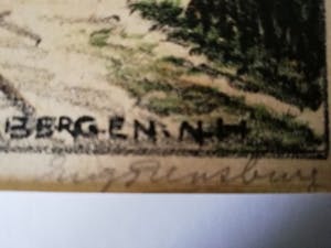 Eugene Rensburg - Dorpsgezicht Bergen nh met Ruïnekerk op achtergrond.... kopen? Bied vanaf 50!