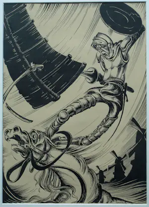 Albert Hahn - 3 Originele inkttekeningen voor het boek ‘Don Quichote’ uit 1930 kopen? Bied vanaf 1000!