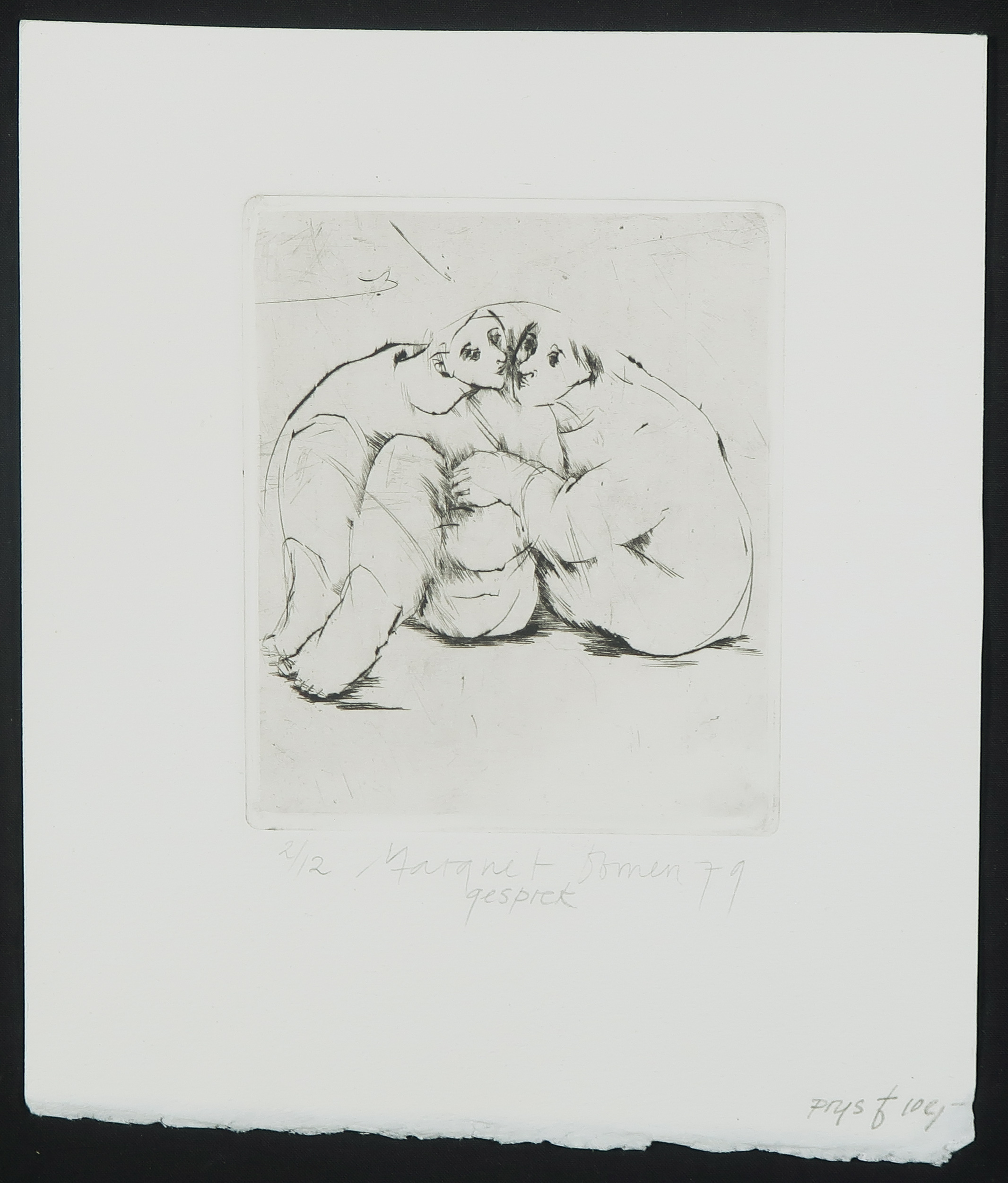 Margriet Oomen - Droge naald op papier, Gesprek kopen? Bied vanaf 1!