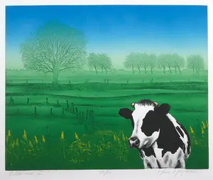 Hans Heijman - Zeefdruk, Polderland II - Ingelijst kopen? Bied vanaf 1!