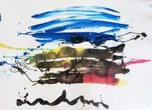 Anton Heyboer - Abstracte compositie verkocht voor € 100!