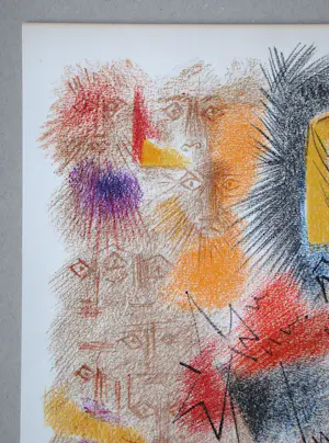 AcheterAndre Masson - Sterren en gezichten - 1972 - Originele litho? Enchérissez de 120!