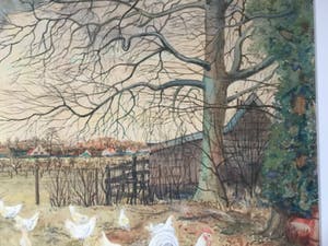 Niet of onleesbaar gesigneerd - Boerenerf met kippen kopen? Bied vanaf 10!