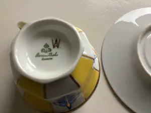 Rosenthal - Art Deco kop en schotel - hand gedecoreerd en gesigneerd kopen? Bied vanaf 10!